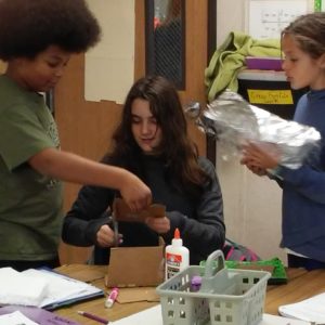 5th grade students create penguin huts