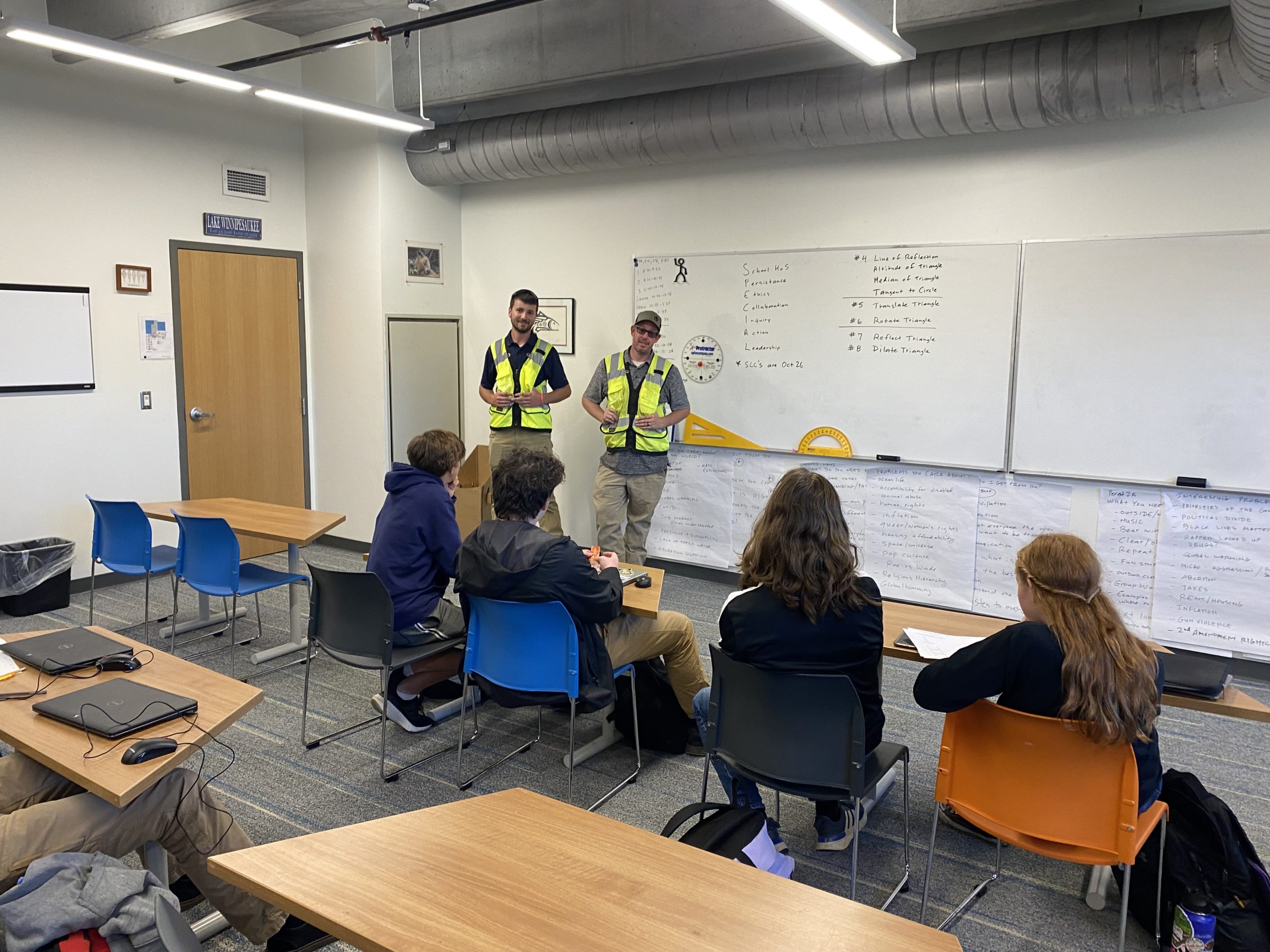 Vannoy construction visits Design & Build class