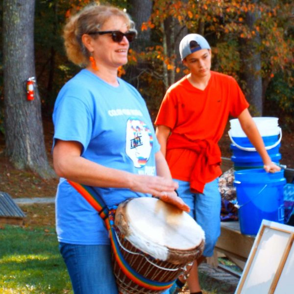 Parent Teaching Drumming