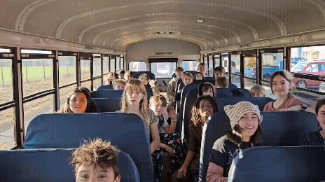 Video showing students doing the 6 7 meme